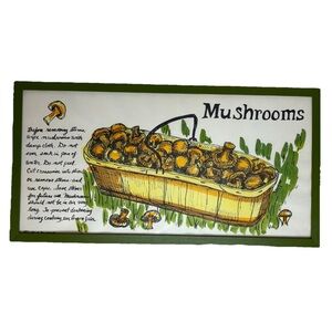 Vintage 1969 SOOVIA JANIS Recipe Print 8.625 x 16.75 by JACQUE - Mushrooms